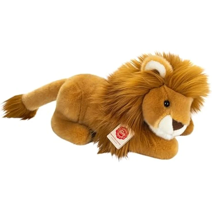 Teddy-Hermann Löwe liegend, 30 cm, flauschiger Plüsch, freundliches Design, pflegeleicht waschbar – Bild 1