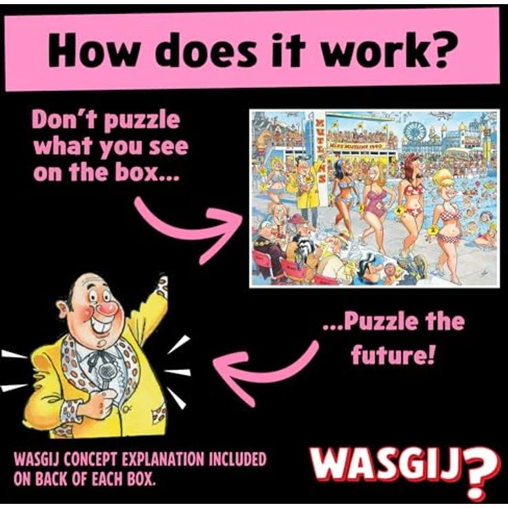 Wasgij Retro Destiny 9, Super Models, 1000 Teile Erwachsenen-Puzzle aus 100% recyceltem Karton, herausfordernd und farbenfroh – Bild 3