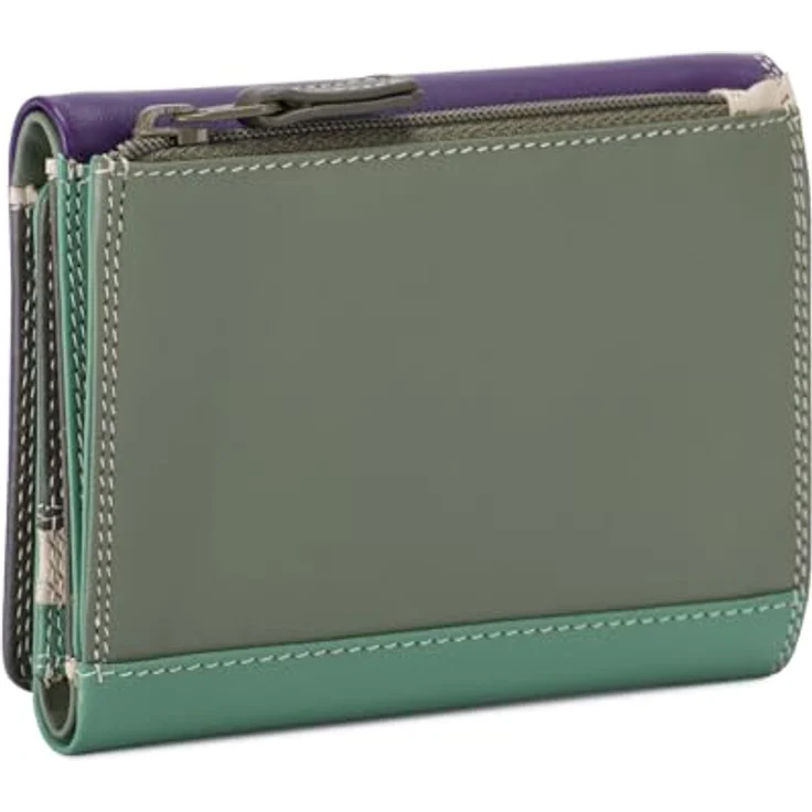 Mywalit Medium Tri-fold Geldbörse, 100% Leder, lila, 12 cm x 8 cm x 3 cm – Bild 3