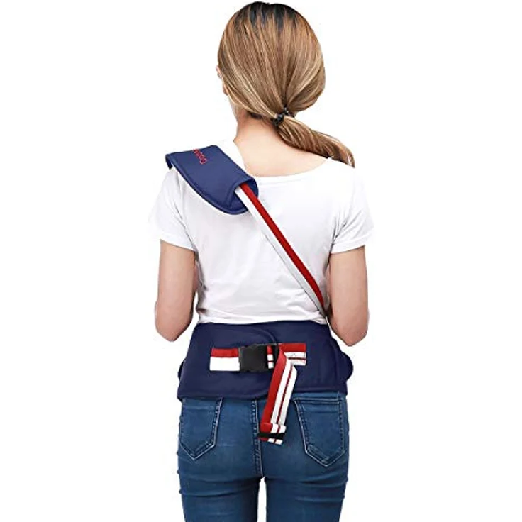 SONARIN Multifunktionaler Hipseat Baby Carrier Babytrage,Freie Größe,Kleinkind-Hüft-Sitzträger,Vorderer Träger-Gurt,4 tragende Positionen(Dunkelblau) – Bild 4