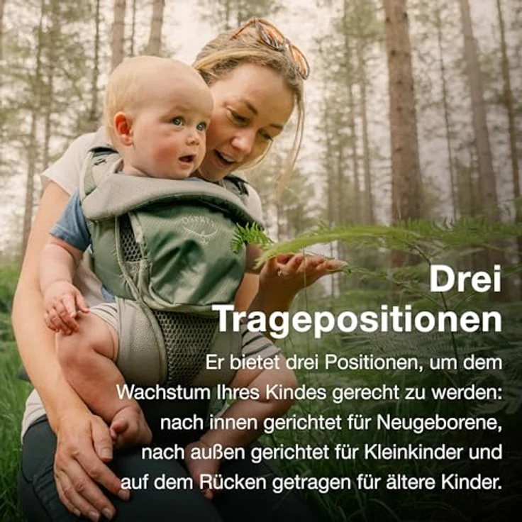 Osprey Poco Soft, Babytrage für Outdoor mit 3 Tragepositionen, atmungsaktivem Mesh und UV-Schutz – Bild 3