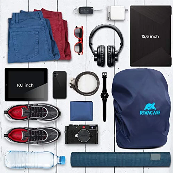 Rivacase ultraleichter Reiserucksack 30L für Laptop bis 17.3 Zoll - Rucksack für Damen und Herren - wasserdichter Sporttasche für Reisen und Arbeit – Bild 5