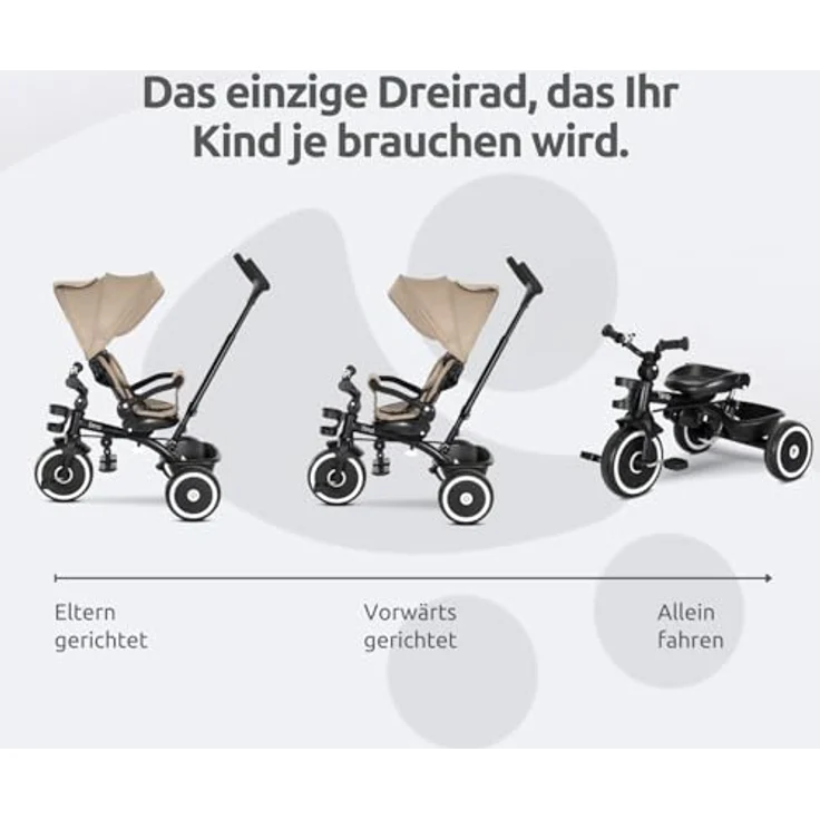 Lorelli Dreirad Tino, verstellbare Rückenlehne, drehbarer Sitz, Klingel und Korb, bis 25 kg – Bild 7