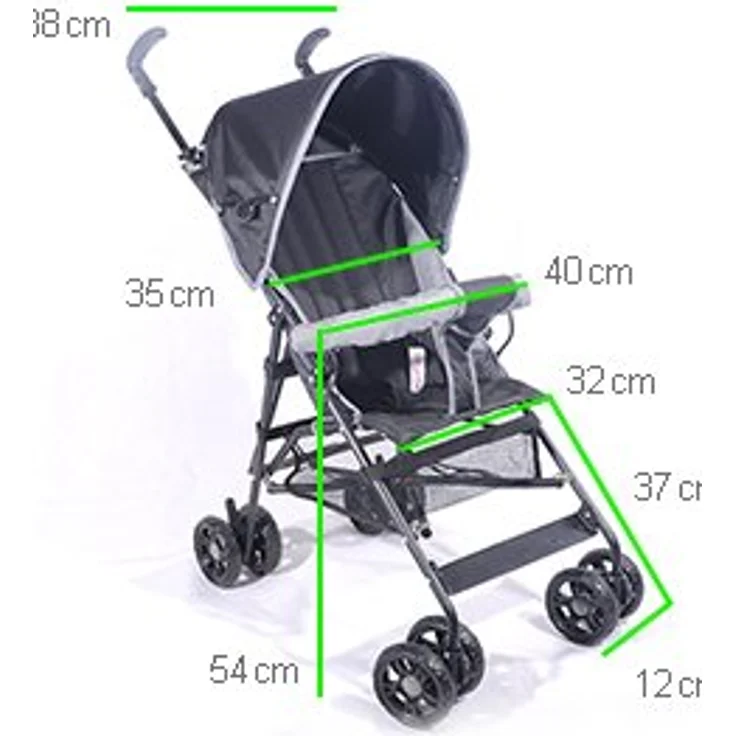 Kidmeister Sitzbuggy S2 Buggy Sportwagen Kinderwagen Jooger (Schwarz) – Bild 9