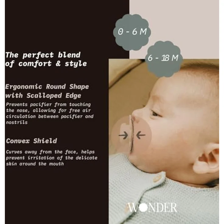 Suavinex Wonder Reversible Schnuller, Silikon, Pale Mauve, 0-6 Monate – Bild 4