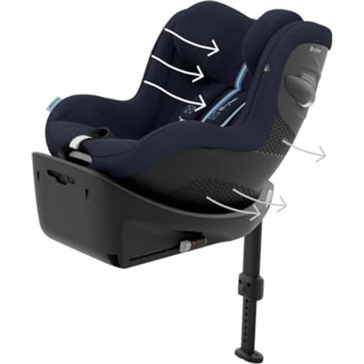 Cybex Sirona G i-Size Plus, Reboard Kindersitz mit 360°-Drehmechanismus, Ocean Blue – Bild 7