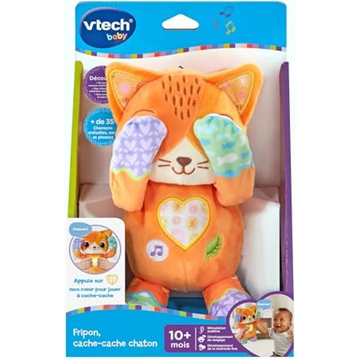 VTech Fripon Cache-Cache Chaton, interaktives Lernspielzeug zur frühkindlichen Entwicklung, bunt, für Kinder ab 0 Jahren – Bild 6