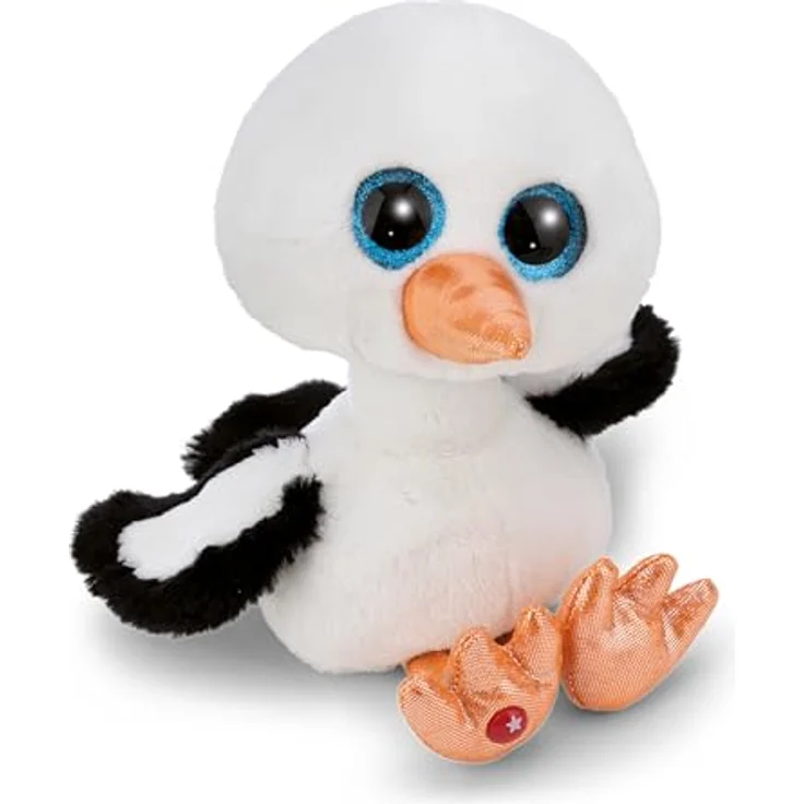 NICI Kuscheltier GLUBSCHIS Storch Sir Sorto, 15cm, weiß, weiches Plüschstofftier mit Glitzeraugen, ideal zum Kuscheln und Spielen, perfektes Geschenk für Kinder und Erwachsene | 63032 – Bild 1