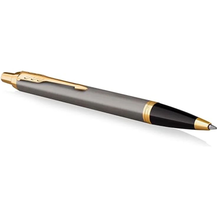 Parker Pen IM Geschenkset, eleganter Schreibstift mit grauem Lack und goldenen Akzenten – Bild 1