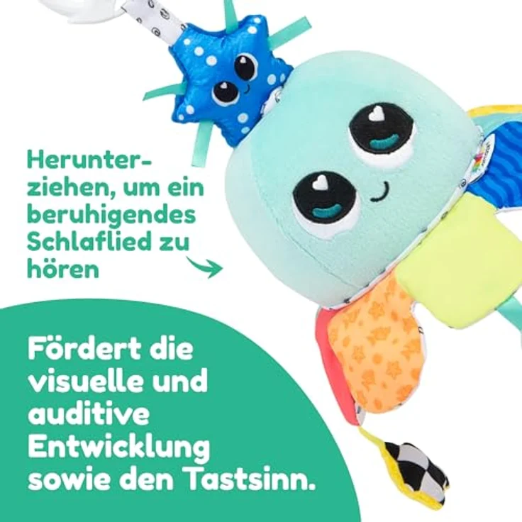 Lamaze Beruhigender Salty Sam, Musikalisches Plüschspielzeug mit Sanften Klängen und Weichen Texturen, Sensorisches Entwicklungsspielzeug mit Bauchlage-Unterstützung, Ab Geburt Geeignet – Bild 2