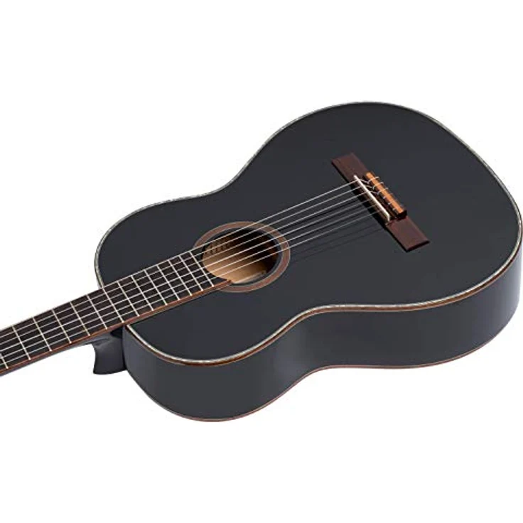 Ortega Guitars schwarze Konzertgitarre 4/4-Größe - Linkshänder - Family Series - inklusive Gigbag - Mahagoni / Fichtendecke (R221BK-L) – Bild 4