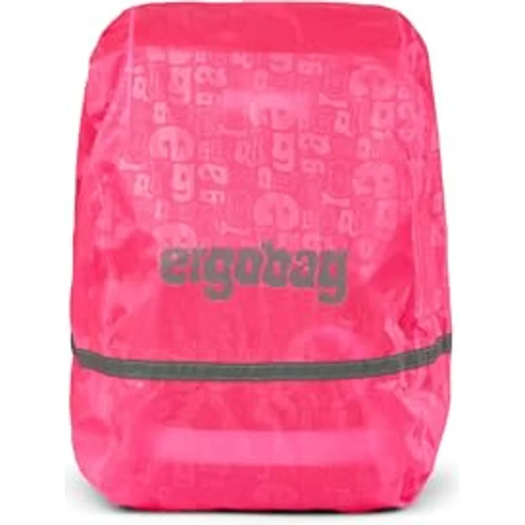 ergobag Schulranzen Regencape Pink/Silber, reflektiertes Material für alle Ergobag Schulranzen, 100 g – Bild 1