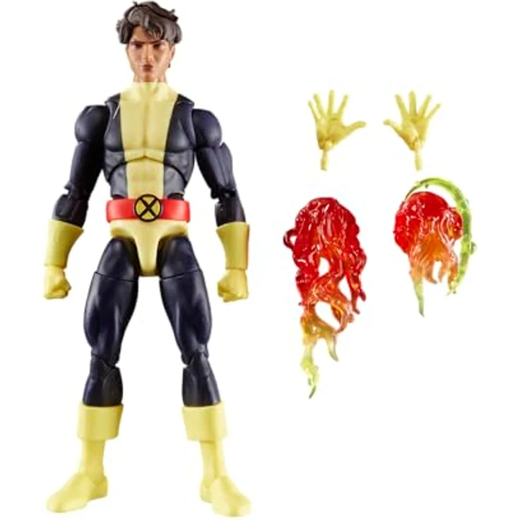 Hasbro Marvel Xmen Legends ENT 5, Sammelfigur Sunspot aus X-Men '97 mit 4 Accessoires und über 20 Bewegungspunkten – Bild 1