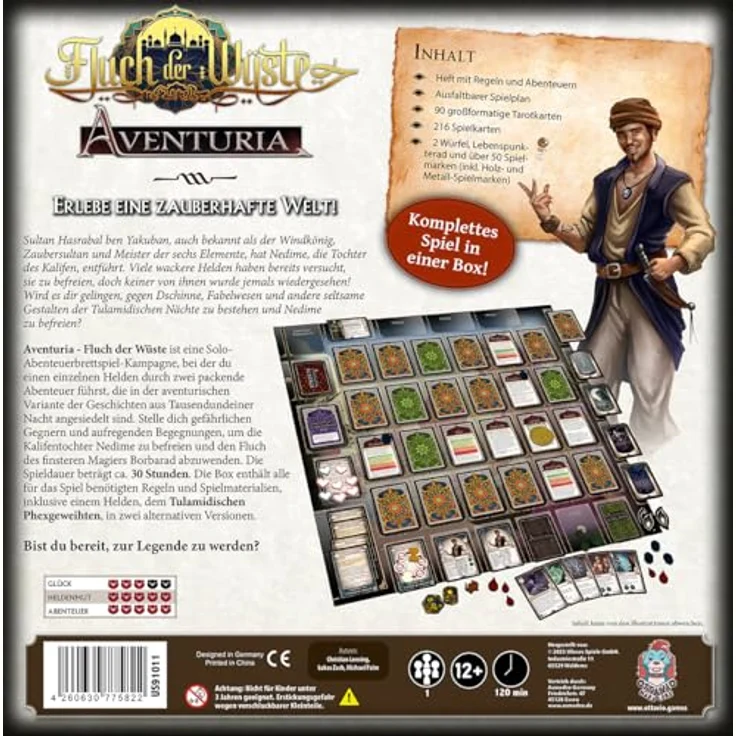 Ottavio Aventuria: Fluch der Wüste, Solo-Box, Kennerspiel für 1 Spieler, Deutsch, 120 Minuten Spielzeit, ab 12 Jahre – Bild 4