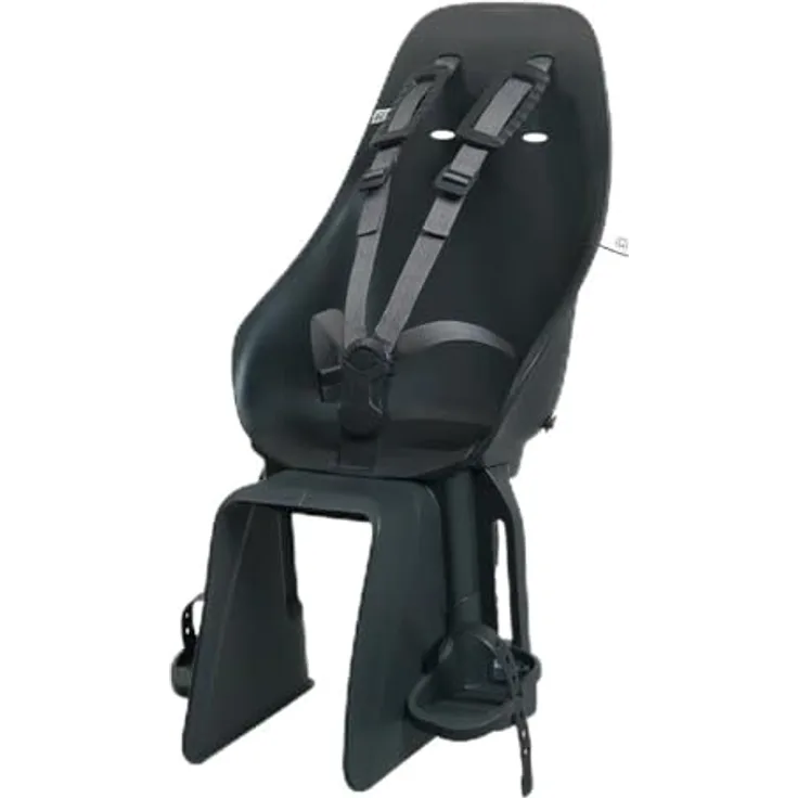 Urban Iki Carrier Mounting Rear Child Seat, 5-Punkt-Sicherheitsgurt, ergonomisches Design, witterungsbeständig, Bincho Black/Bincho Black