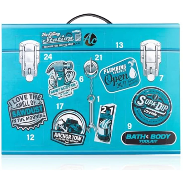 Accentra Calendario dell'Avvento Uomo 2025, Adventskalender mit 24 Überraschungen für Männer, maskulines Design, 35 cm x 25 cm, Wert von ca. 80 Euro – Bild 3