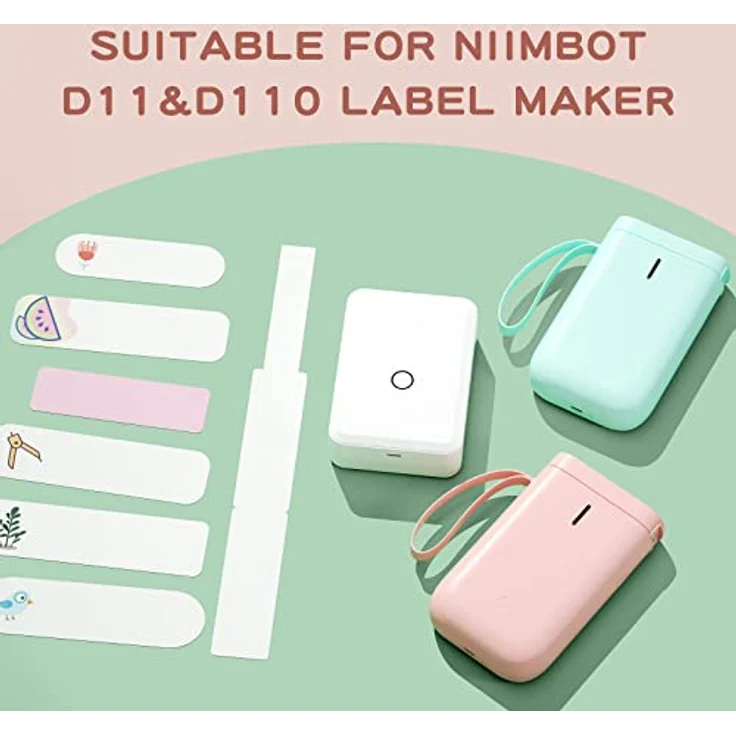 NIIMBOT Thermo-Etikettenmacher-Papier, 1,2 x 3,5 cm, weiÃŸe Aufkleber, wasserdicht, reiÃŸfest, für D11 Etikettendrucker, Büro & Zuhause, 160 Etiketten/Rolle (12 x 40 mm) – Bild 4