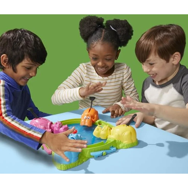 Hasbro Gaming Hungry Hungry Hippos Refresh, Brettspiel für 2-4 Spieler, farbenfrohes Design – Bild 4
