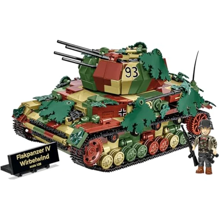 Cobi Executive Edition Flakpanzer IV Wirbelwind, 1:28 Modell mit 1.195 Bausteinen und drehbarer 2-cm-Flugabwehrkanone – Bild 1