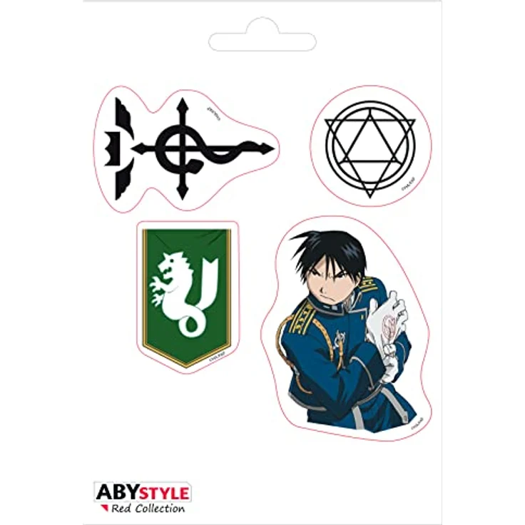 ABYstyle Fullmetal Alchemist Sticker Set, 2 Bögen mit detailreichen Motiven, 16x11cm – Bild 2