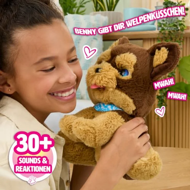 Just Play FurReal Benny, interaktiver Spielzeug-Hund mit Ton, 30,48 cm, braun, für Kinder ab 4 Jahren – Bild 2