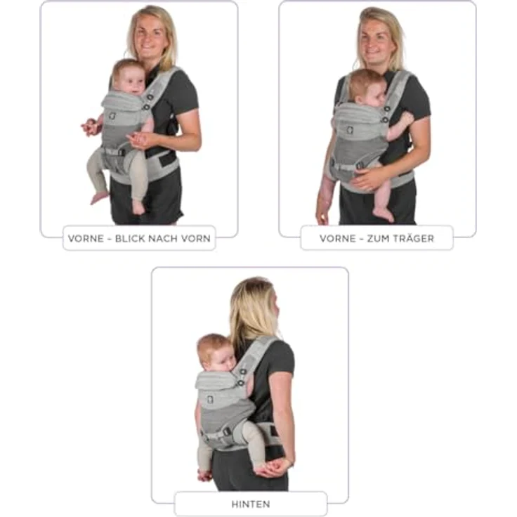 Dooky Babytrage Dooky Carrier Terra Nova, ergonomische Bauchtrage für Baby & Kind mit verstellbarem Sitz und drei Tragepositionen – Bild 6