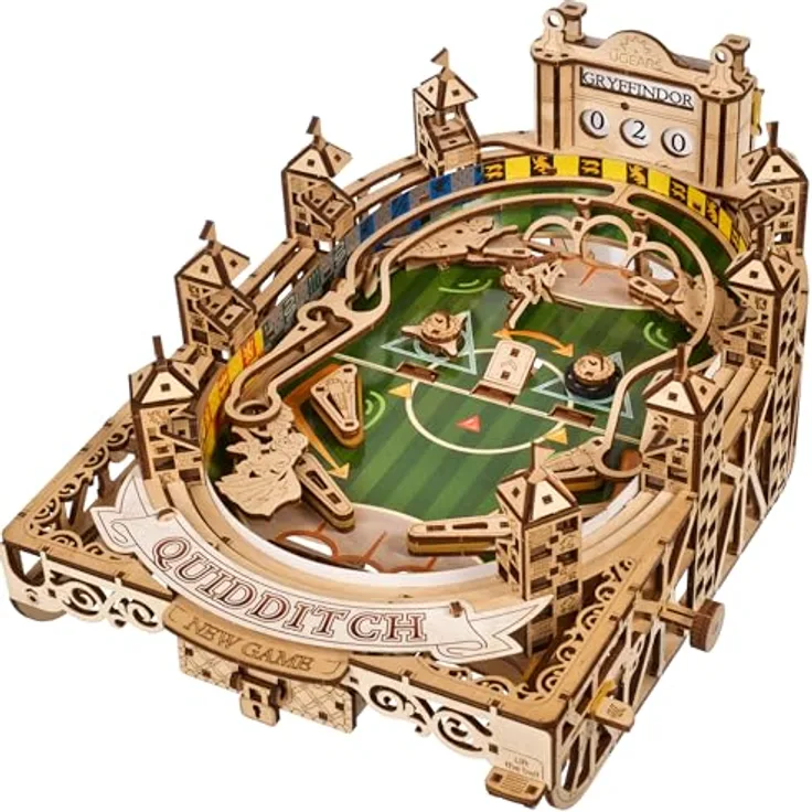 UGEARS Harry Potter Quidditch Flipper - 3D Holzpuzzle im Magic Holz Stil - Modellbausatz für Erwachsene
