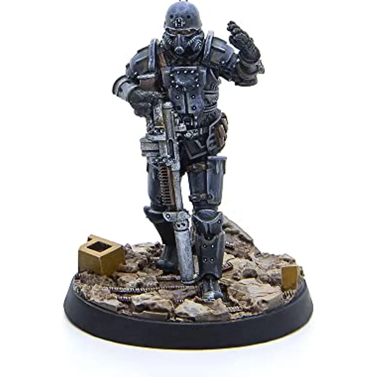 Modiphius Fallout: Wasteland Warfare - Brotherhood of Steel: Combat Patrol, Miniaturenset für Sammelfiguren aus der Capital-Welle – Bild 5