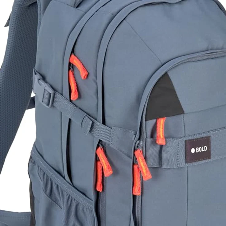 LÄSSIG BOLD Schulrucksack, ergonomisch mit Reflektoren und höhenverstellbarem Rückenteil, 30 l, blau – Bild 4