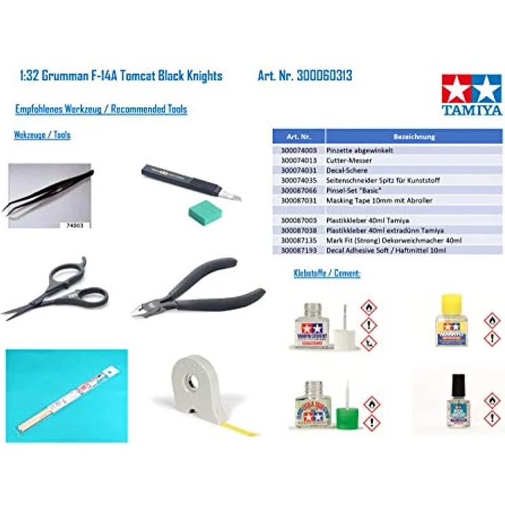 TAMIYA 300060313-1:32 Grumman F-14A Tomcat Black Knights, Mittel – Bild 3