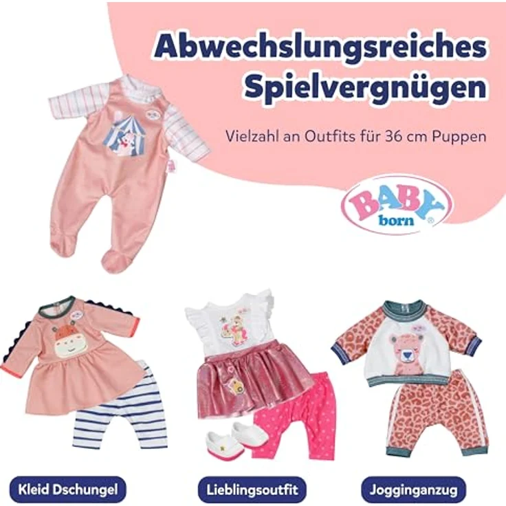 Zapf Creation BABY born Strampler Apricot, Puppenkleidung für 36 cm große Puppen – Bild 6