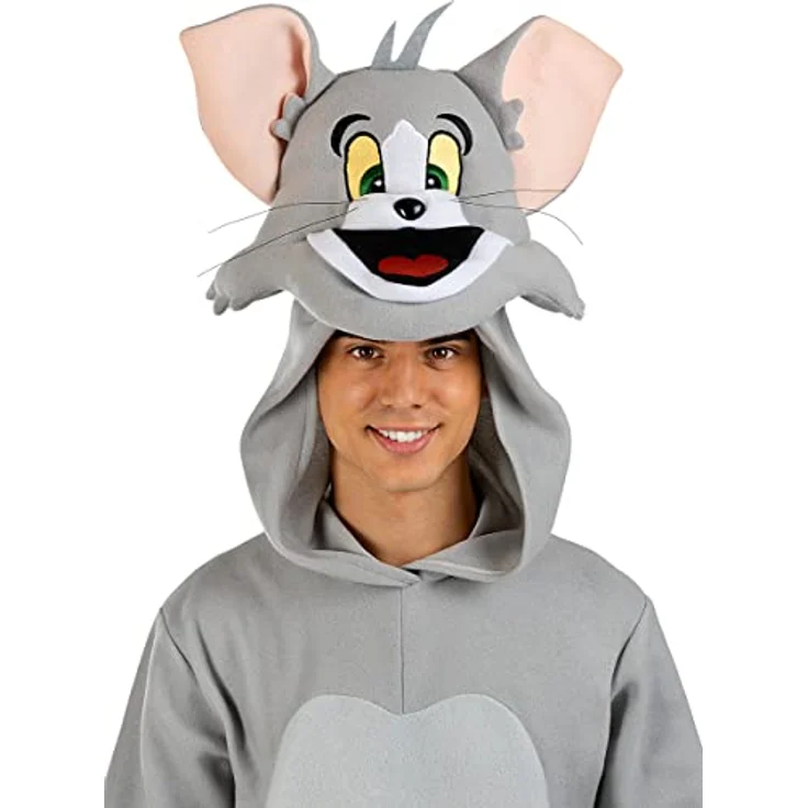 Funidelia Tom Kostüm - Tom & Jerry für Erwachsene, Grau/Silber, Größe L-XL, 100% Polyester, Karneval & Halloween Verkleidung – Bild 4