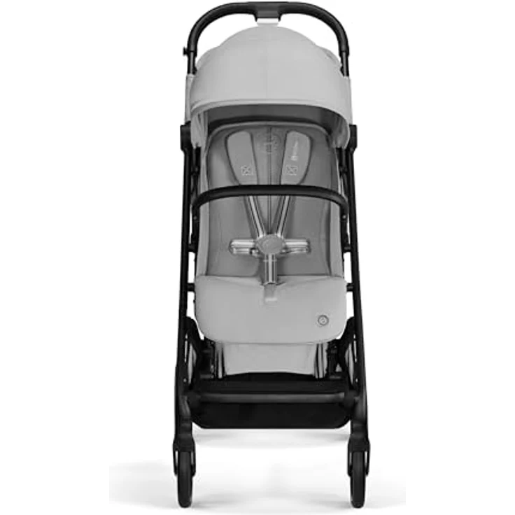 Cybex Gold Kinderwagen Beezy mit One-Pull Harness, Ab Geburt bis ca. 4 Jahre (max. 22 kg), Kompakt und ergonomisch, Fog Grey (Hellgrau mit schwarzem Rahmen) – Bild 2