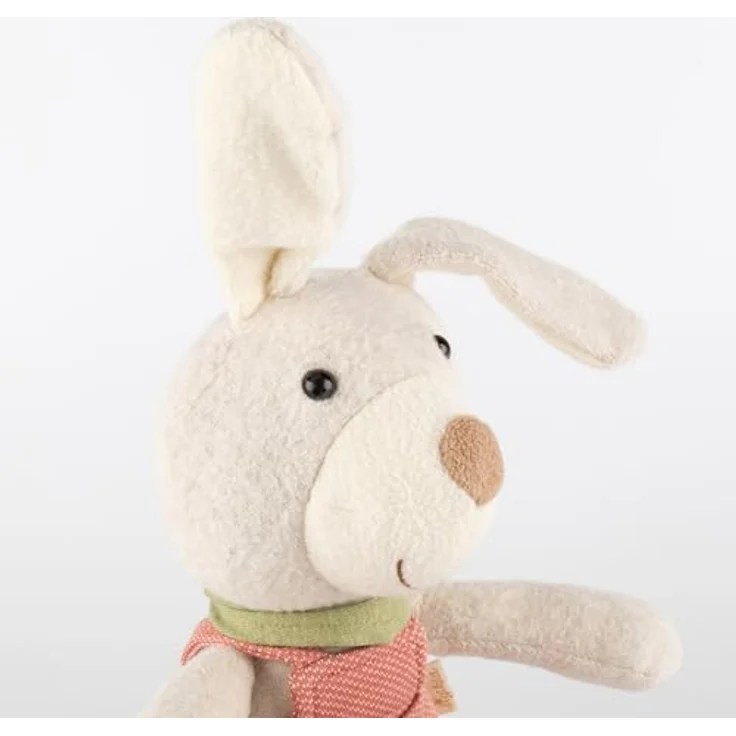 Sigikid Kuscheltier Latzhosen Hase rot Sweety, Plüschtier mit fest vernähtem Outfit, 32 cm – Bild 6