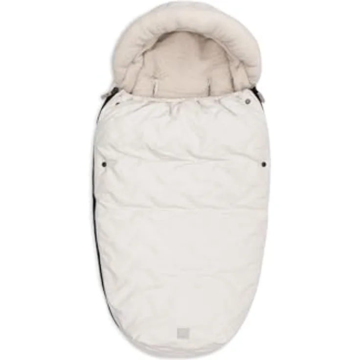 Jollein Fußsack Embossed Sand, für Buggy oder Kinderwagen, weiches Fleecefutter, komplett zu öffnen, waschbar bei 30°