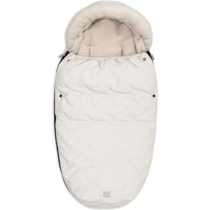 Jollein Fußsack Embossed Sand, für Buggy oder Kinderwagen, weiches Fleecefutter, komplett zu öffnen, waschbar bei 30° – Bild 1