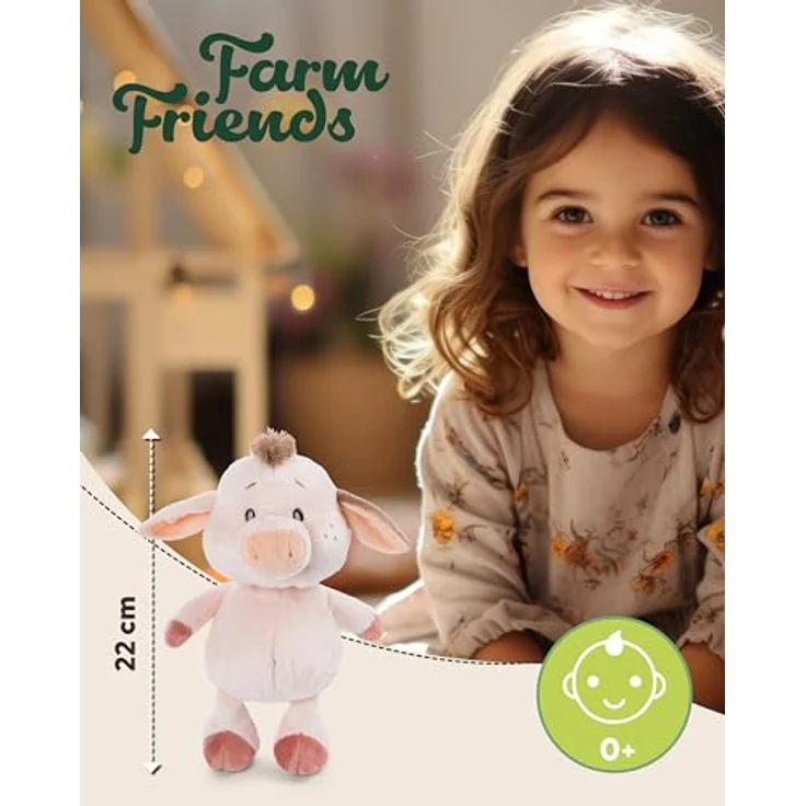 NICI Kuscheltier Schwein Pigwick, 22cm rosa, weiches Plüschtier und Glücksbringer, ideales Geschenk für Kinder & Erwachsene - 62252 – Bild 2