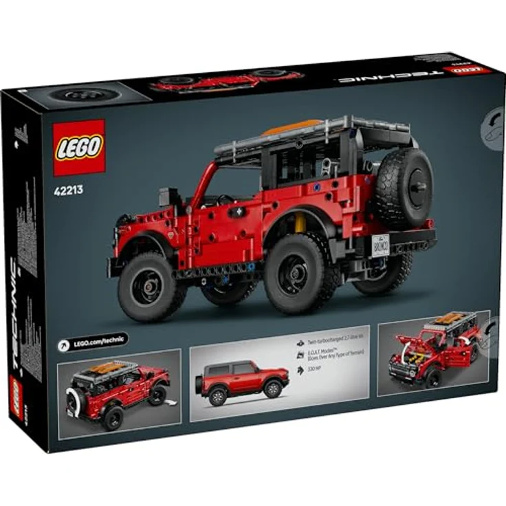 LEGO Technic 42213 Ford Bronco Offroader, detailreicher Bausatz mit 943 Teilen, redem Lack und authentischen Funktionen – Bild 4