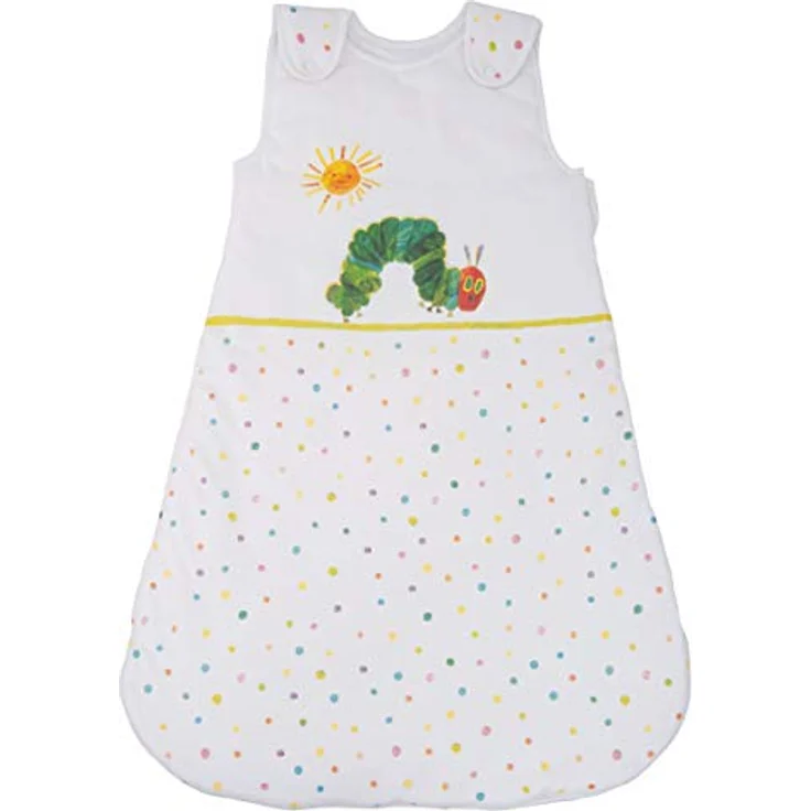 Herding RAUPE NIMMERSATT Baby-Schlafsack, 70 cm, Seitlich umlaufender Reißverschluss und Druckknöpfe, Weiß – Bild 1