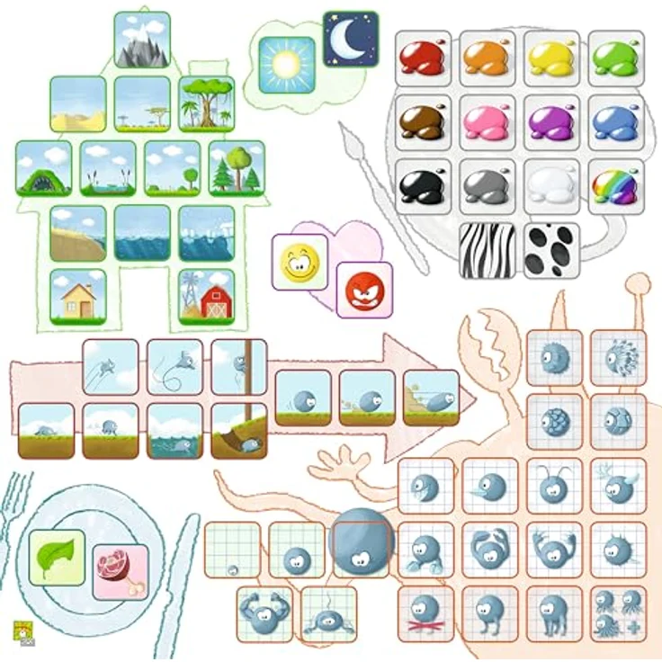 Asmodee Concept Kinder-Brettspiel, interaktives Ratespiel mit Symbolen für kreative Tiererkennung – Bild 3