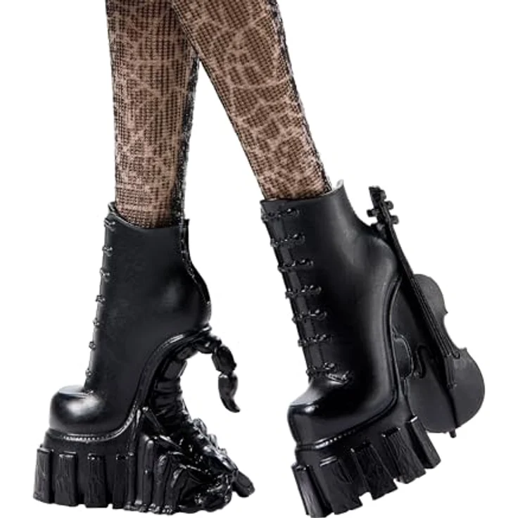 Mattel® Monster High x Wednesday School Doll, schaurig-schöne Anziehpuppe in Schwarz – Bild 5