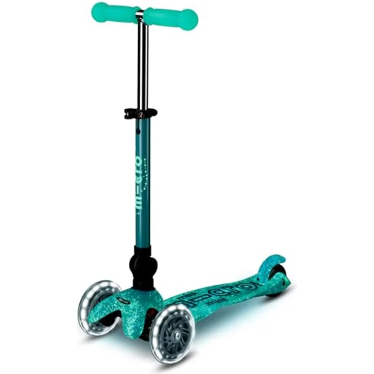 Micro Mobility Systems Mini Micro Deluxe Orion, Faltbarer Scooter mit LED und Sternenleuchten, blau – Bild 1