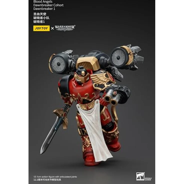 JOYTOY Warhammer The Horus Heresy Action Figure 1/18 Blood Angels Dawnbreaker Cohort, 13 cm, detaillierte bewegliche Figur mit dynamischer Rüstung und präzisionsgefertigten Waffen – Bild 5
