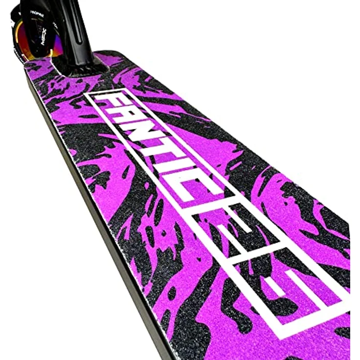 Fantic26 Stuntscooter Fantic26 Stunt-Scooter Griptape 58,5cm x 15,5cm Swirl Schwarz/Lila, reißfestes PVC Material, einfache Montage – Bild 5
