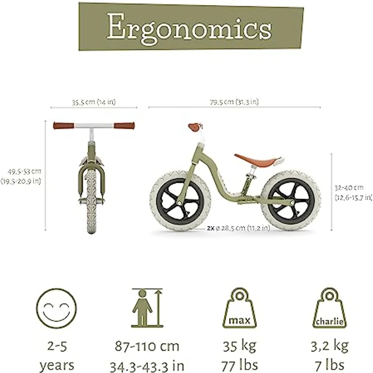 Chillafish Charlie LUX Balance Bike 12", EVA Laufrad mit pannensicheren Reifen, pink – Bild 9
