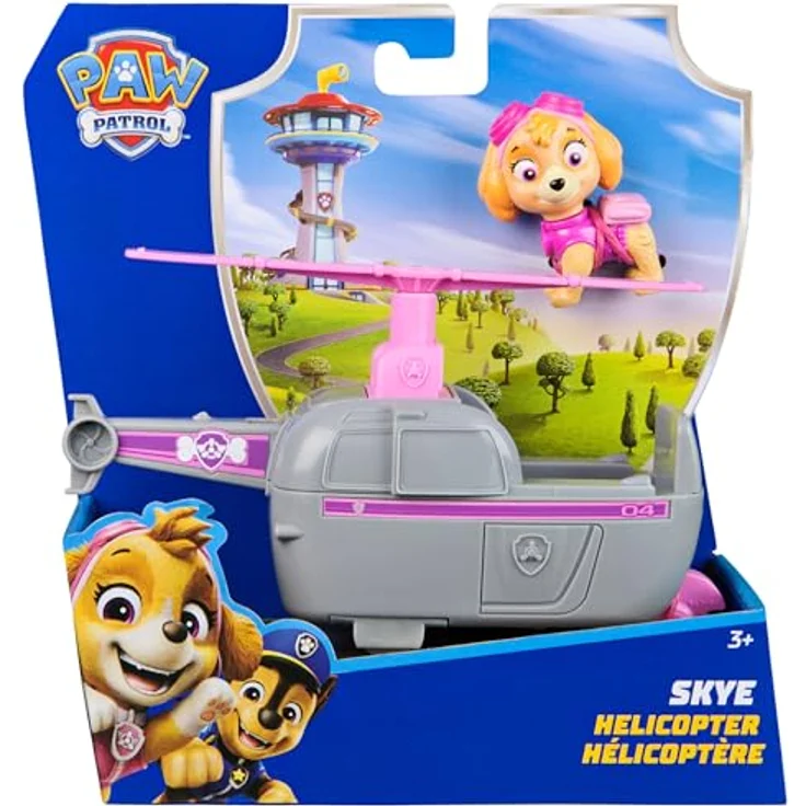 Spin Master PAW Patrol Sust. Basic Vehicle Skye, Spielzeug-Helikopter aus recyceltem Material, ca. 13 cm mit Skye-Figur – Bild 2