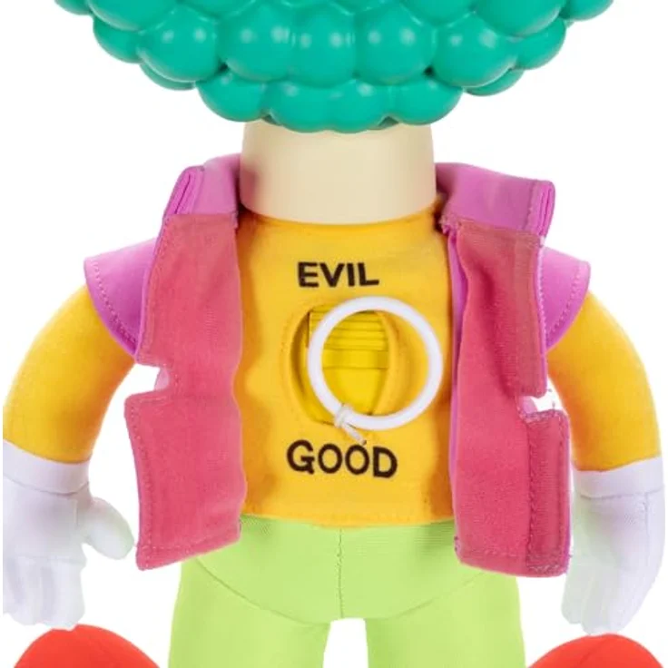 Jakks Pacific The Simpsons Talking Krusty Doll Plüsch, 46 cm Good and Evil Krusty Pull String Puppe, aus The Classic Treehouse of Horror III Episode, Soft Plüsch, Originalverpackung, für Simpsons Fans – Bild 2