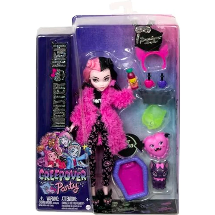 Mattel® Anziehpuppe Monster High, Creepover Draculaura - Schaurig schöne Pyjamaparty – Bild 6