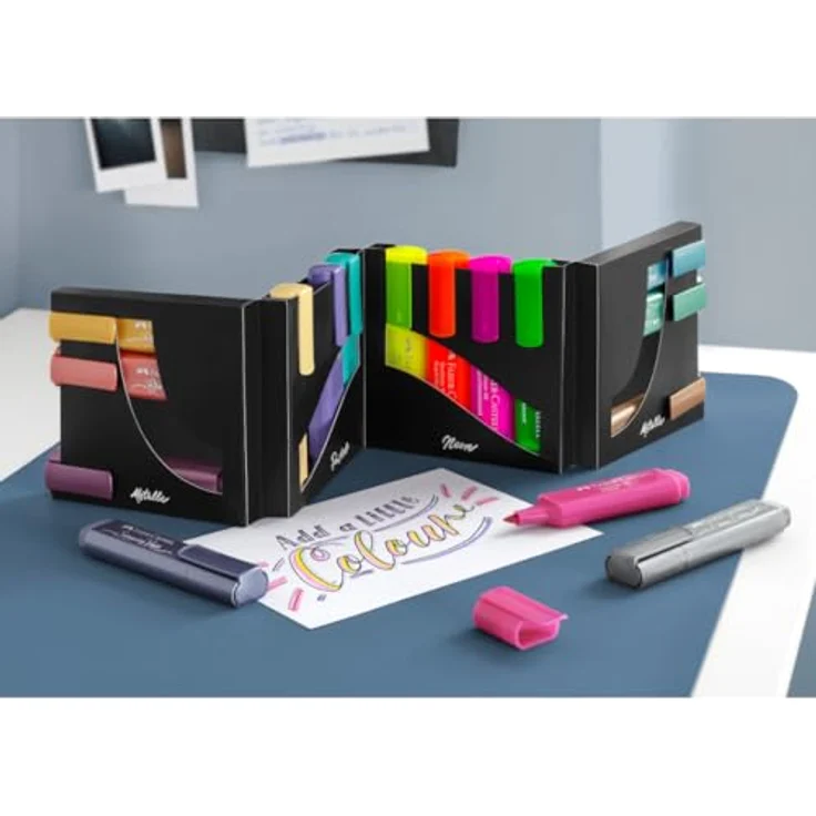 Faber-Castell Textmarker TL 46, 16er Deskset mit ergonomischem Design und breiter Farbpalette – Bild 3