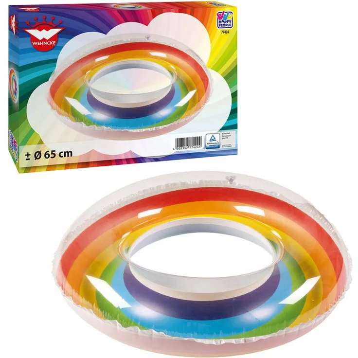 Happy People Schwimmring Rainbow, mehrfarbig Ø70cm für erholsames Schwimmen